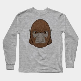 Bigfoot Portrait 1 (Ape-Like) Long Sleeve T-Shirt